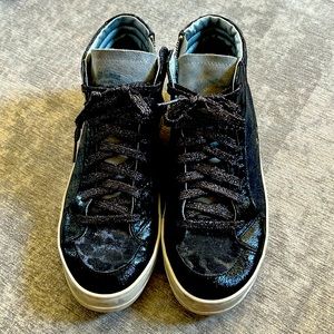 P448 skate high top sneakers - Black Leopard